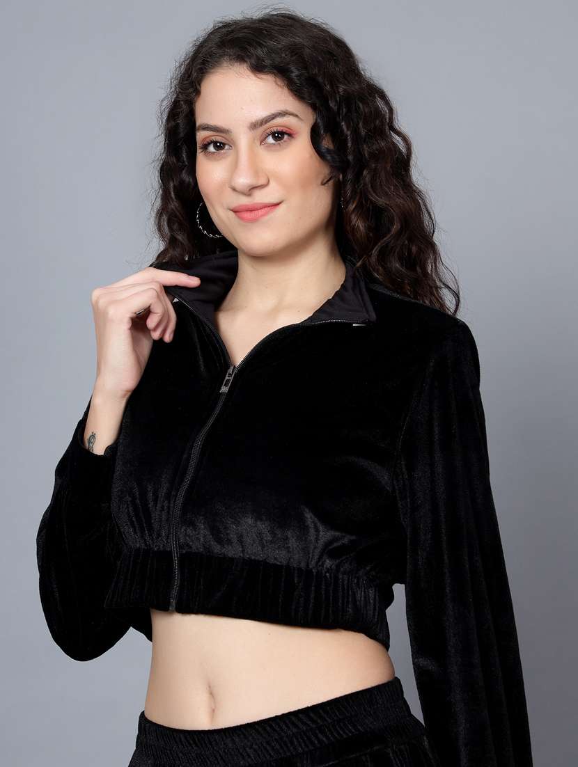 women black solid top and trouser co-ord set - 20852892 -  Standard Image - 2
