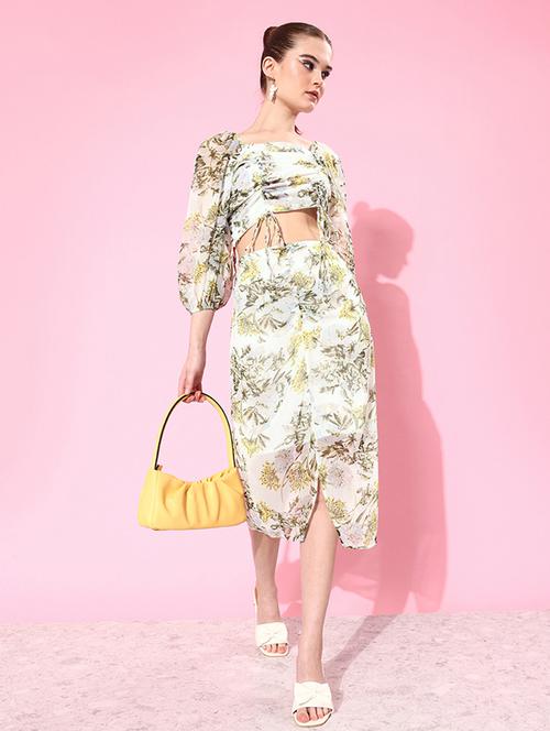 white printed top & skirt coord set - 20852910 -  Standard Image - 0