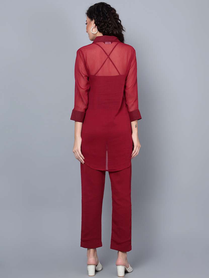 women solids ankle length cigarette pants - 20853272 - Standard Image - 2