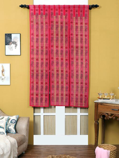 3 panel bamboo curtains pink - 20853326 - Standard Image - 0