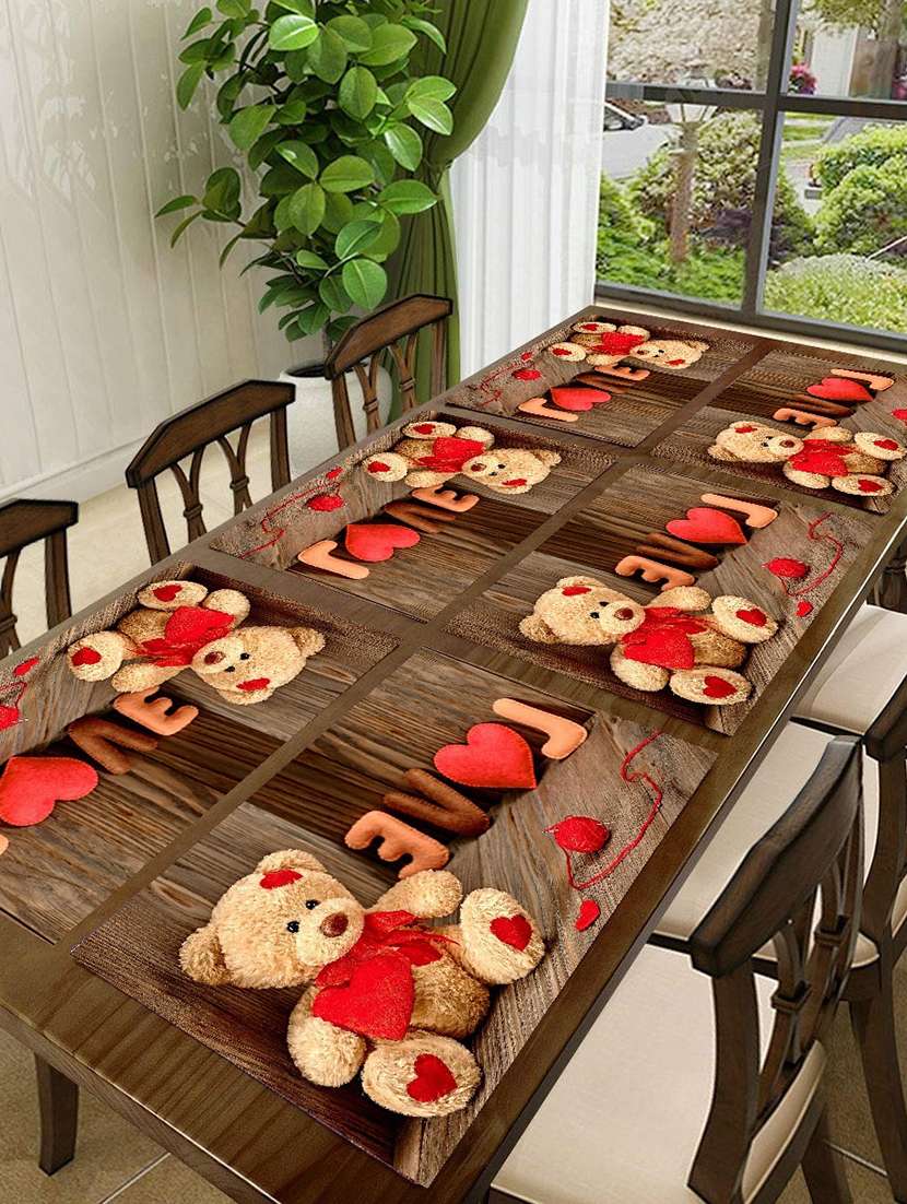 printed placemats for dining table and kitchen