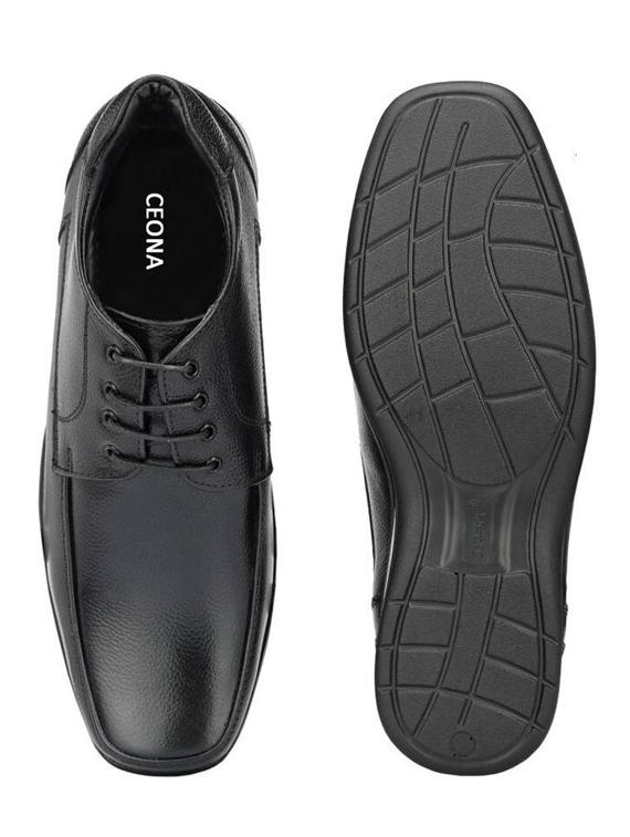 black leather laceup derbies - 20853714 - Standard Image - 2