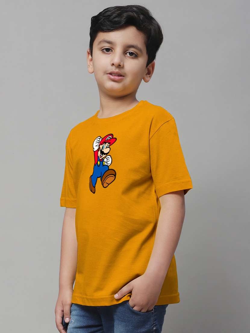 mustard cotton graphic t-shirt - 20853810 - Standard Image - 2