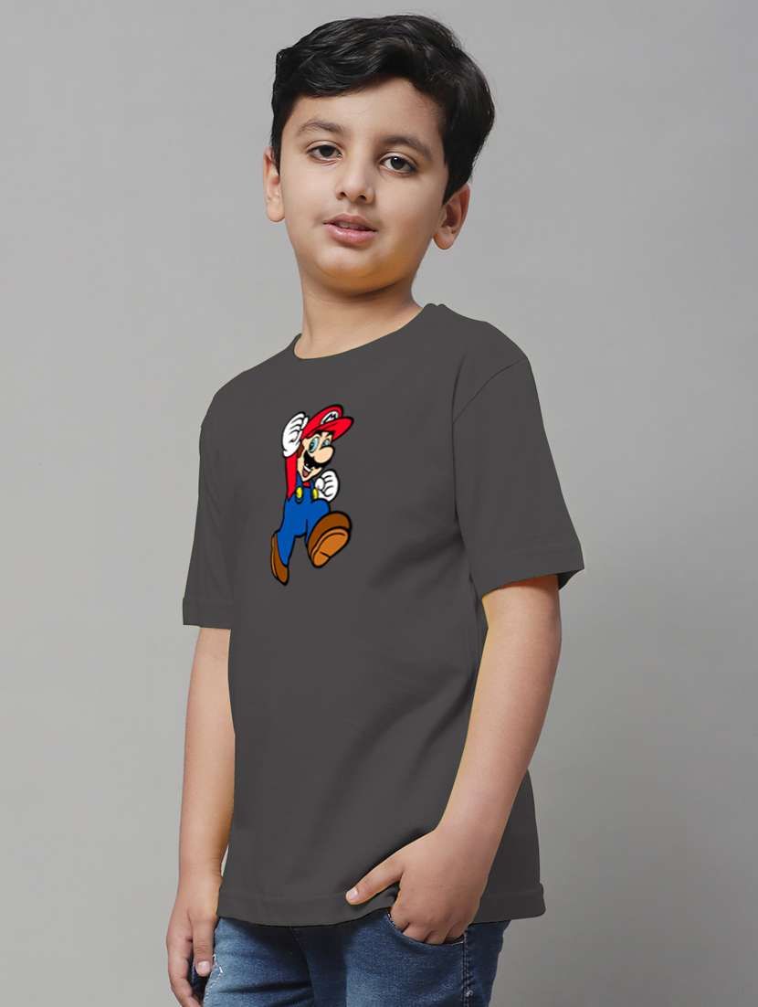 grey cotton graphic t-shirt - 20853814 - Standard Image - 2