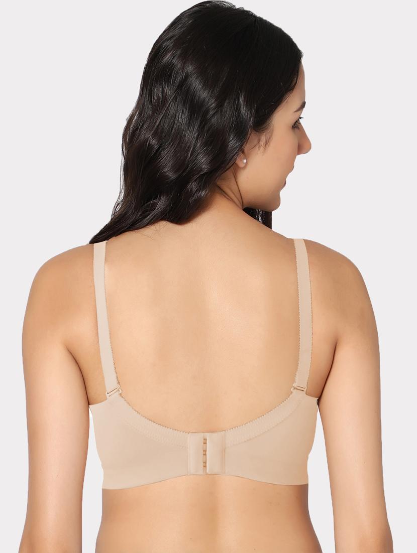 beige cotton blend push up bra - 20857345 - Standard Image - 2