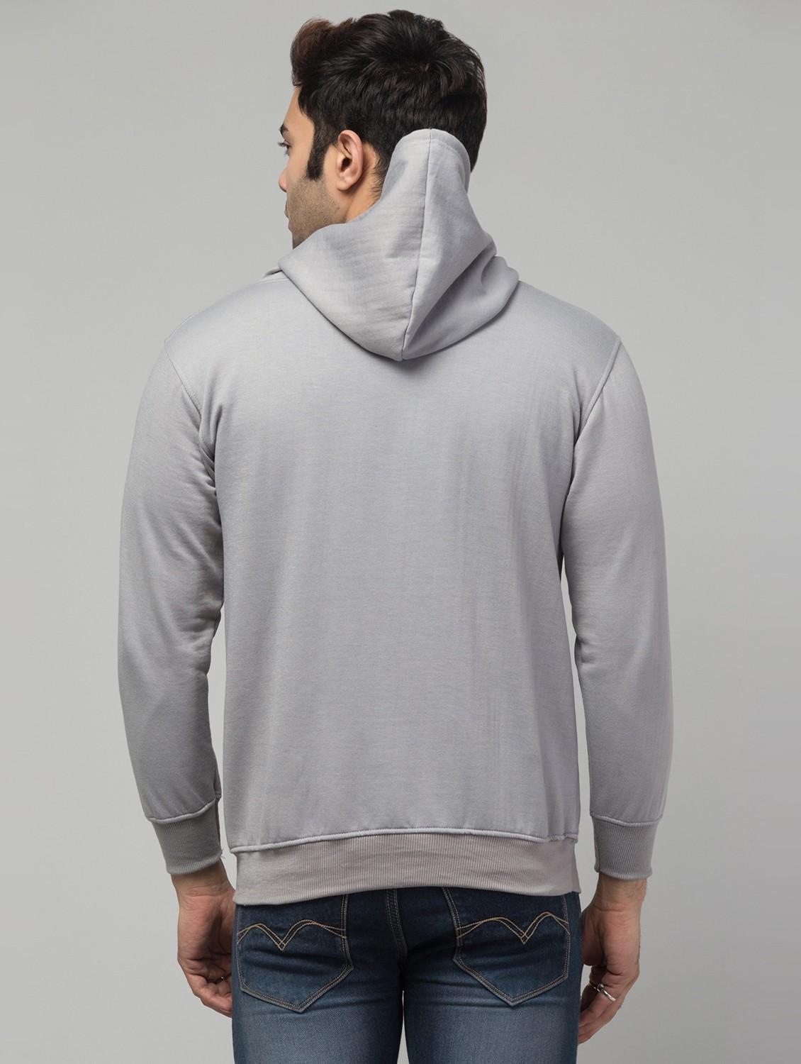 grey fleece plain sweatshirt - 20858893 - Standard Image - 2