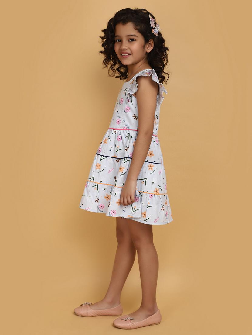 girls square neck printed frock - 20862824 - Standard Image - 2