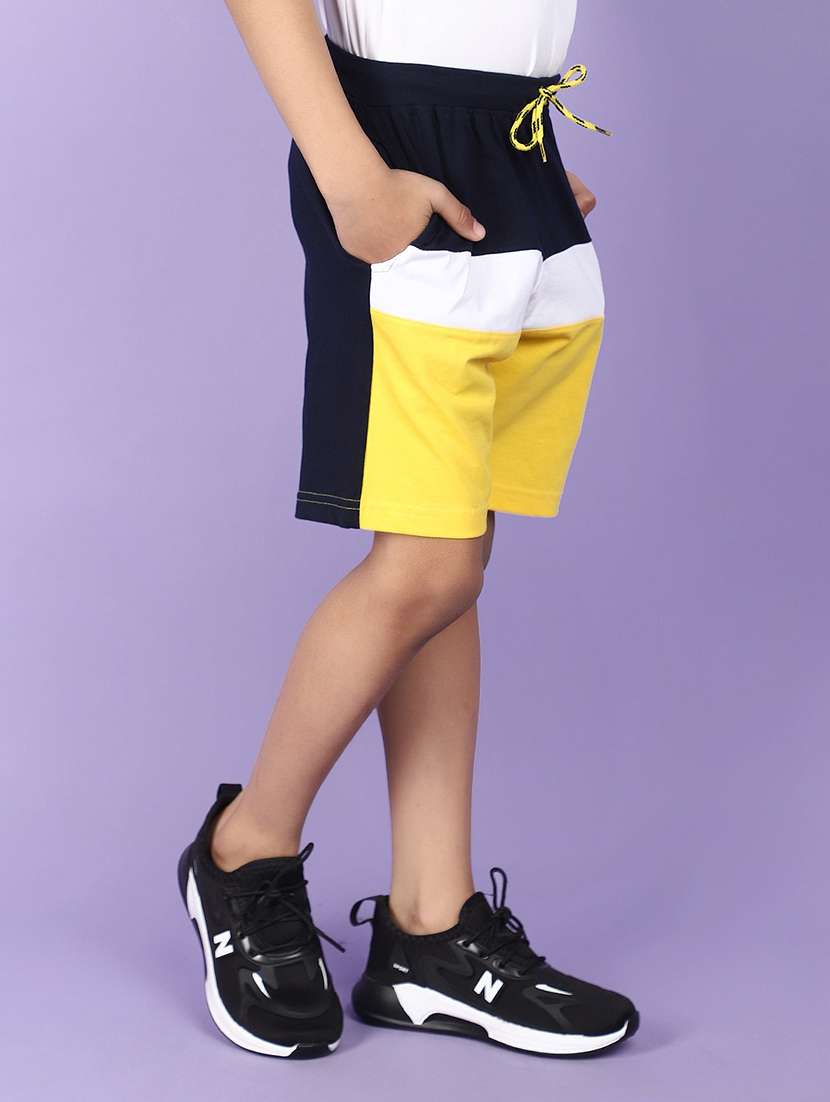 navy blue colourblocked detailed three fourth - 20862838 -  Standard Image - 2