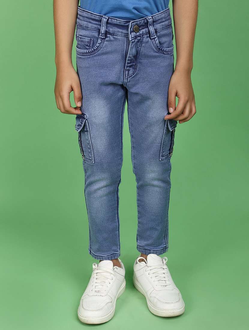 boys blue solid cargo