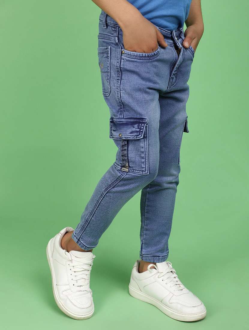 boys blue solid cargo - 20862896 -  Standard Image - 2