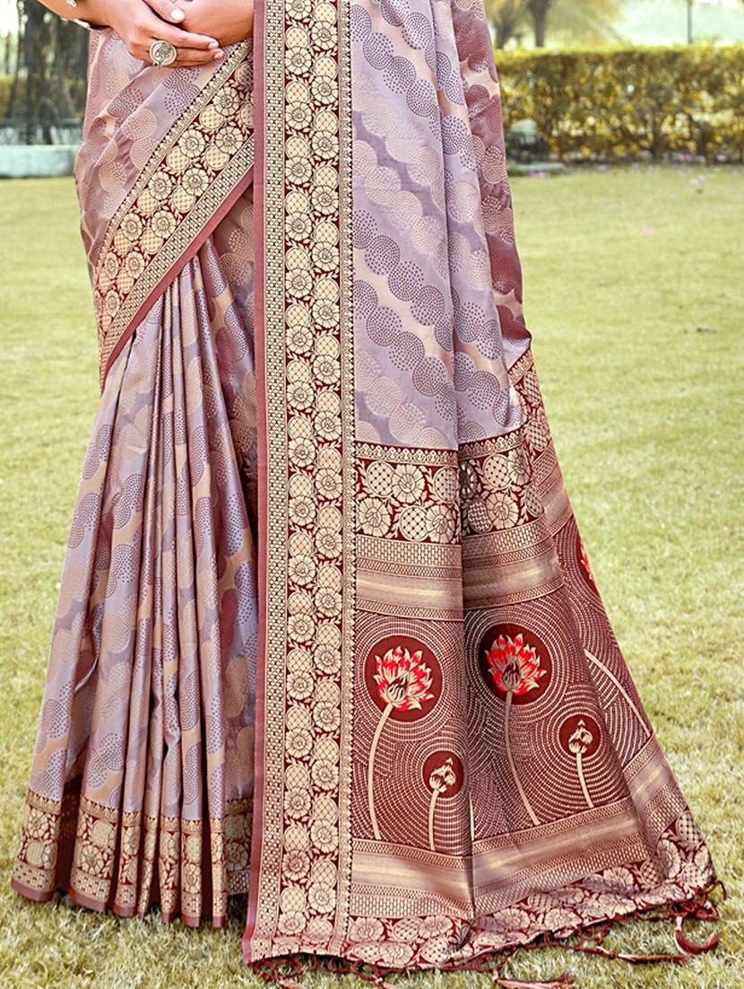 women zari work banarasi saree with blouse - 20864219 - Standard Image - 2
