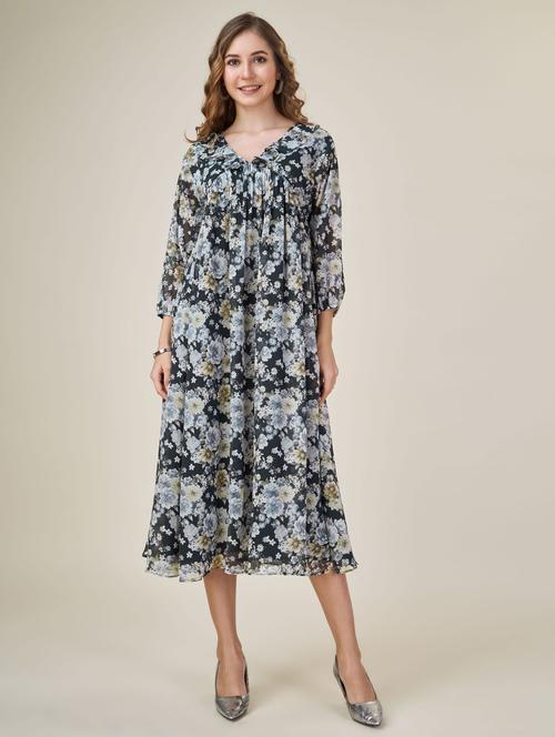women fit & flare midi dress - 20864372 - Standard Image - 0