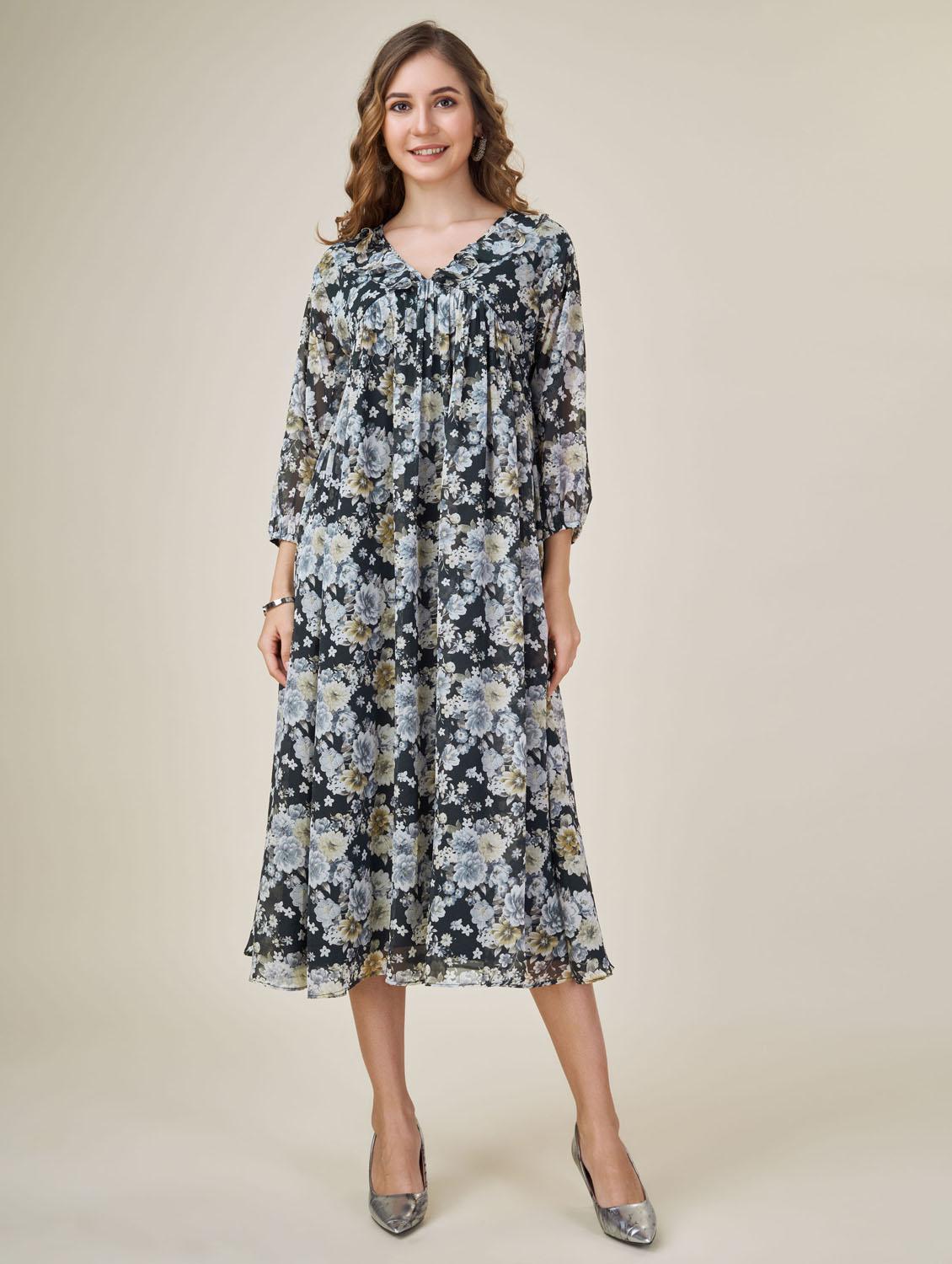women fit & flare midi dress - 20864372 - Zoom Image - 0