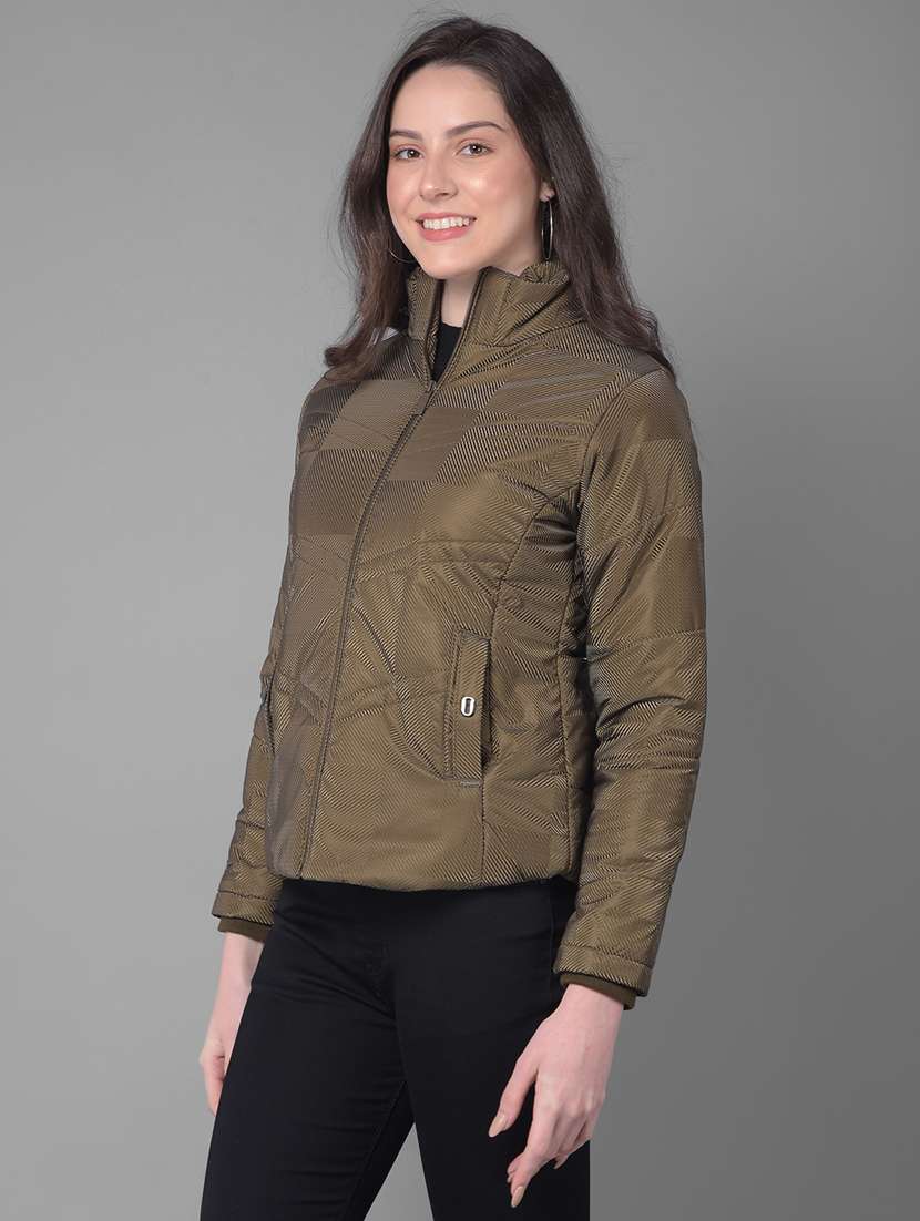 women olive long sleeve jacket - 20864501 - Standard Image - 2
