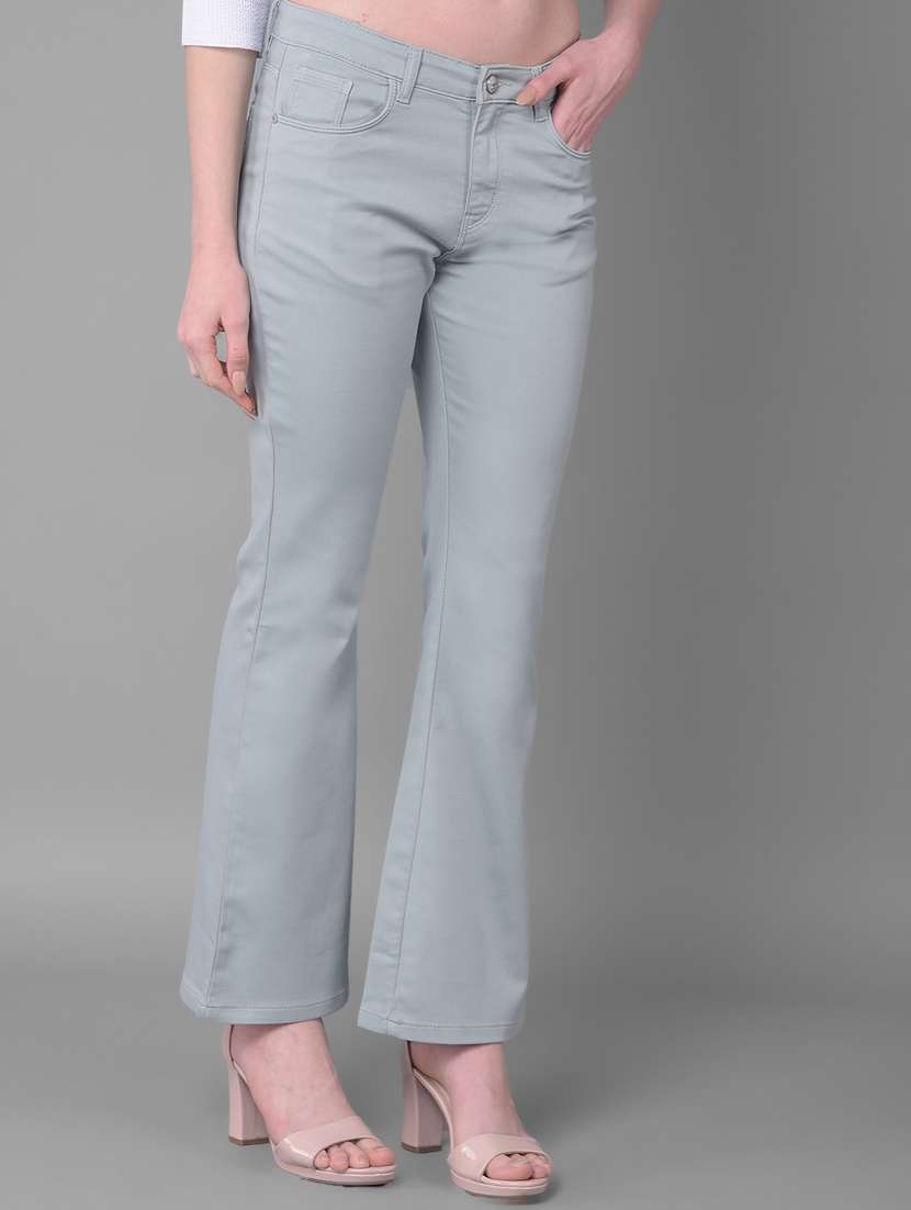 women mid-rise solid bootcut jeans - 20864508 -  Standard Image - 2