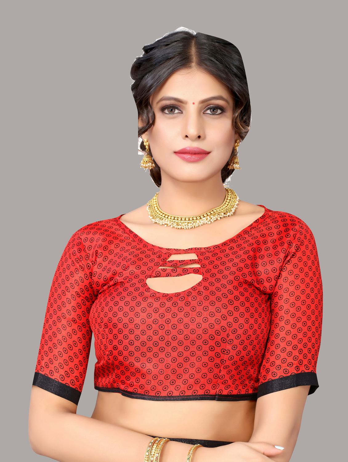 women printed saree with blouse - 20873414 - Standard Image - 2