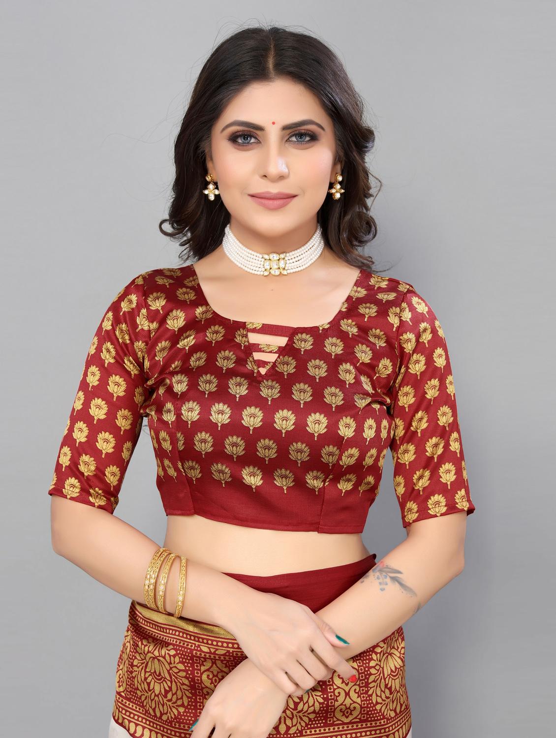 women white printed bordered saree with blouse - 20873544 - Standard Image - 2