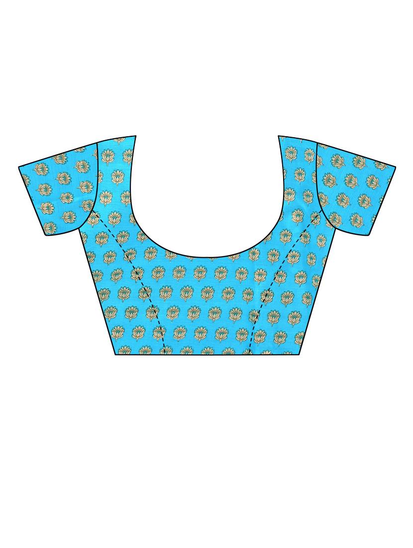 women printed bordered saree with blouse - 20873751 - Standard Image - 2