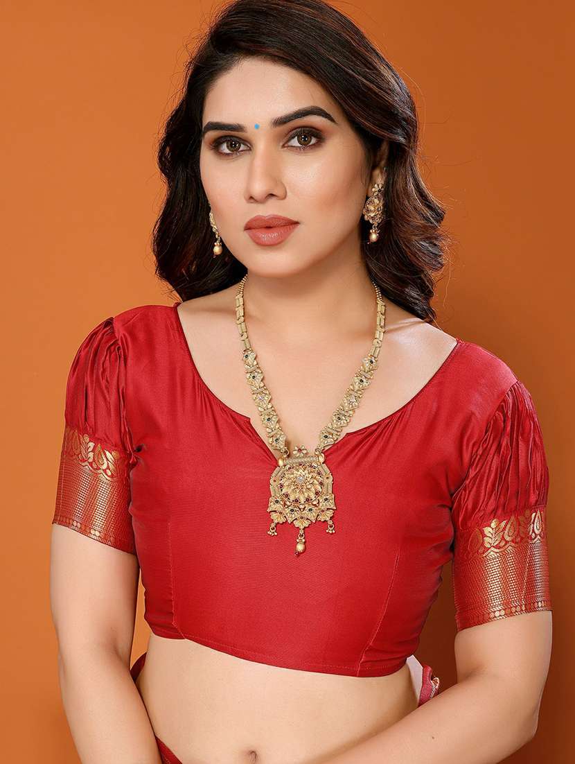 women red self design kanjivaram saree with blouse - 20873931 -  Standard Image - 2
