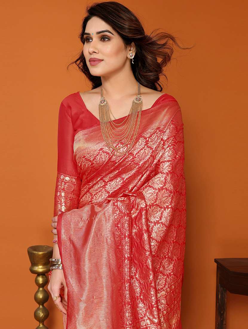 Women Zari Work Kanjivaram Saree With Blouse - 20874091 -  Standard Image - 2