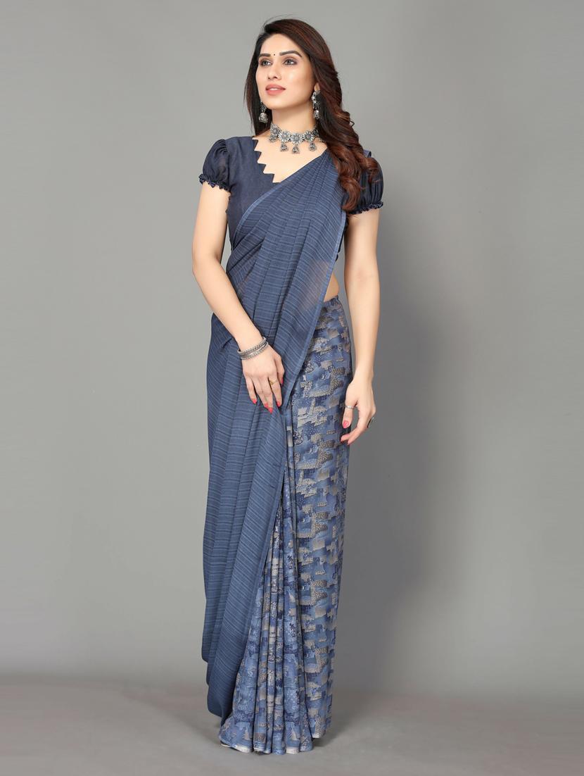 pack of 2 multi colored printed saree with blouse - 20874964 - Standard Image - 2