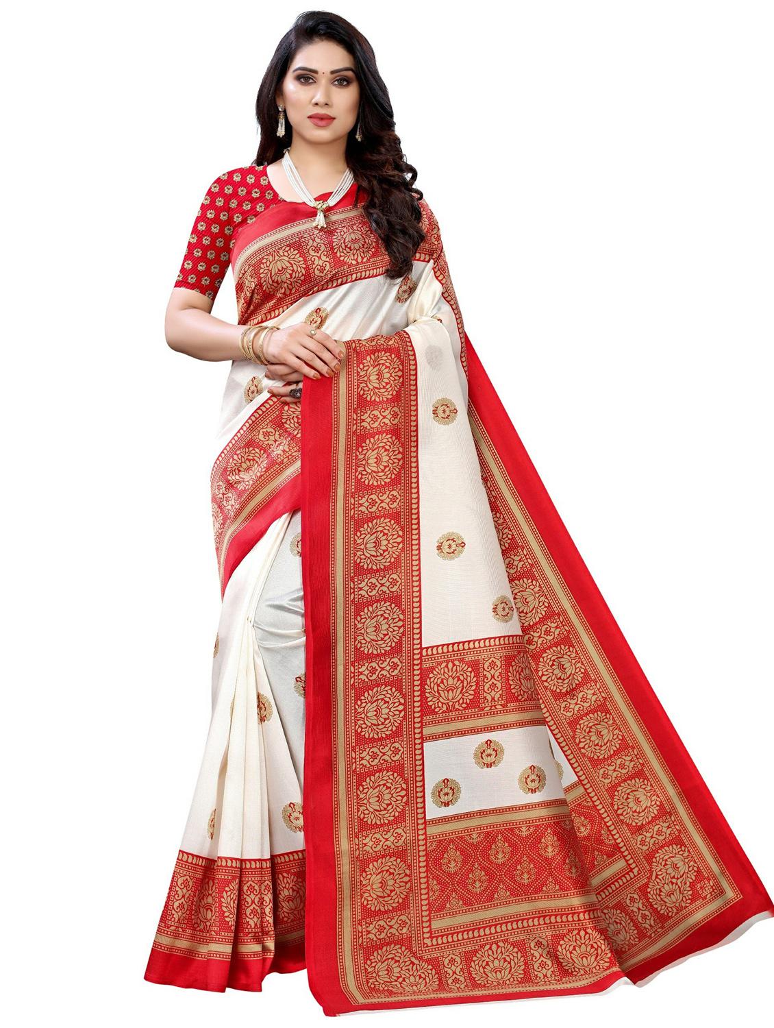 pack of 3 multi colored combo saree with blouse - 20875660 - Standard Image - 2
