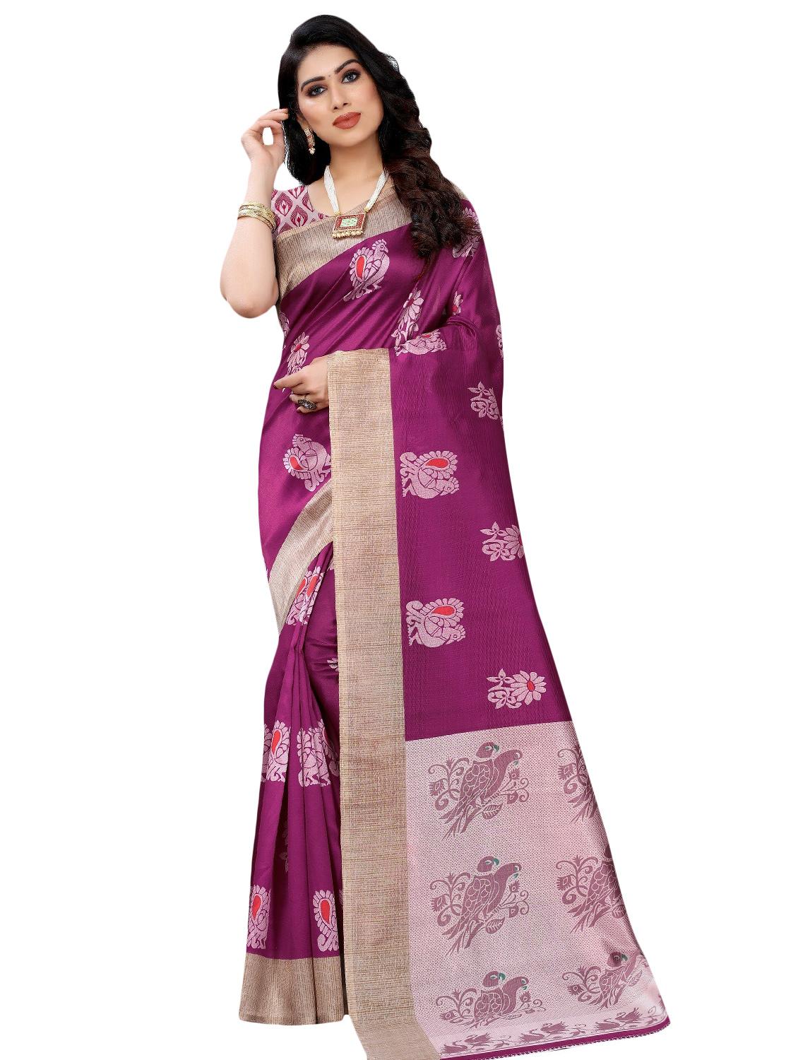 pack of 3 multi colored combo saree with blouse - 20875815 - Standard Image - 2