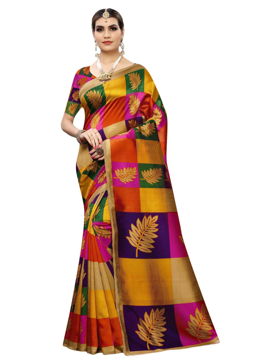 pack of 3 multi colored combo saree with blouse - 20875884 - Standard Image - 2