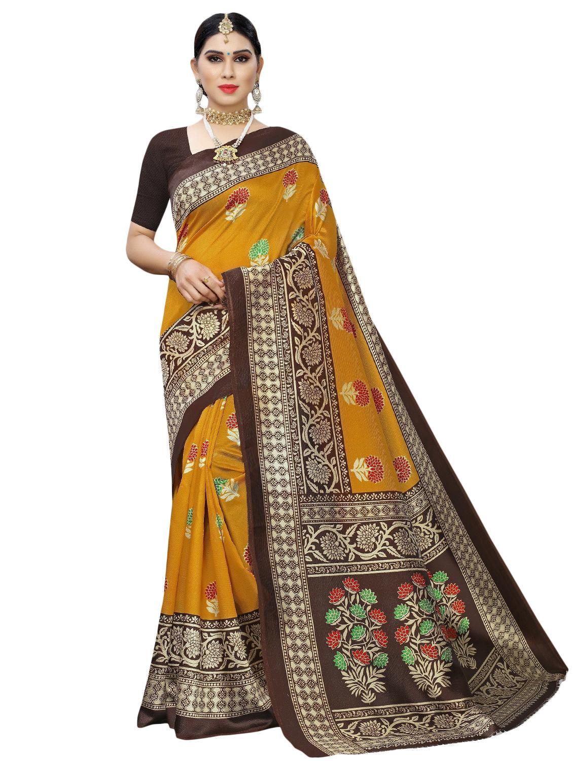 pack of 3 multi colored combo saree with blouse - 20875885 - Standard Image - 2