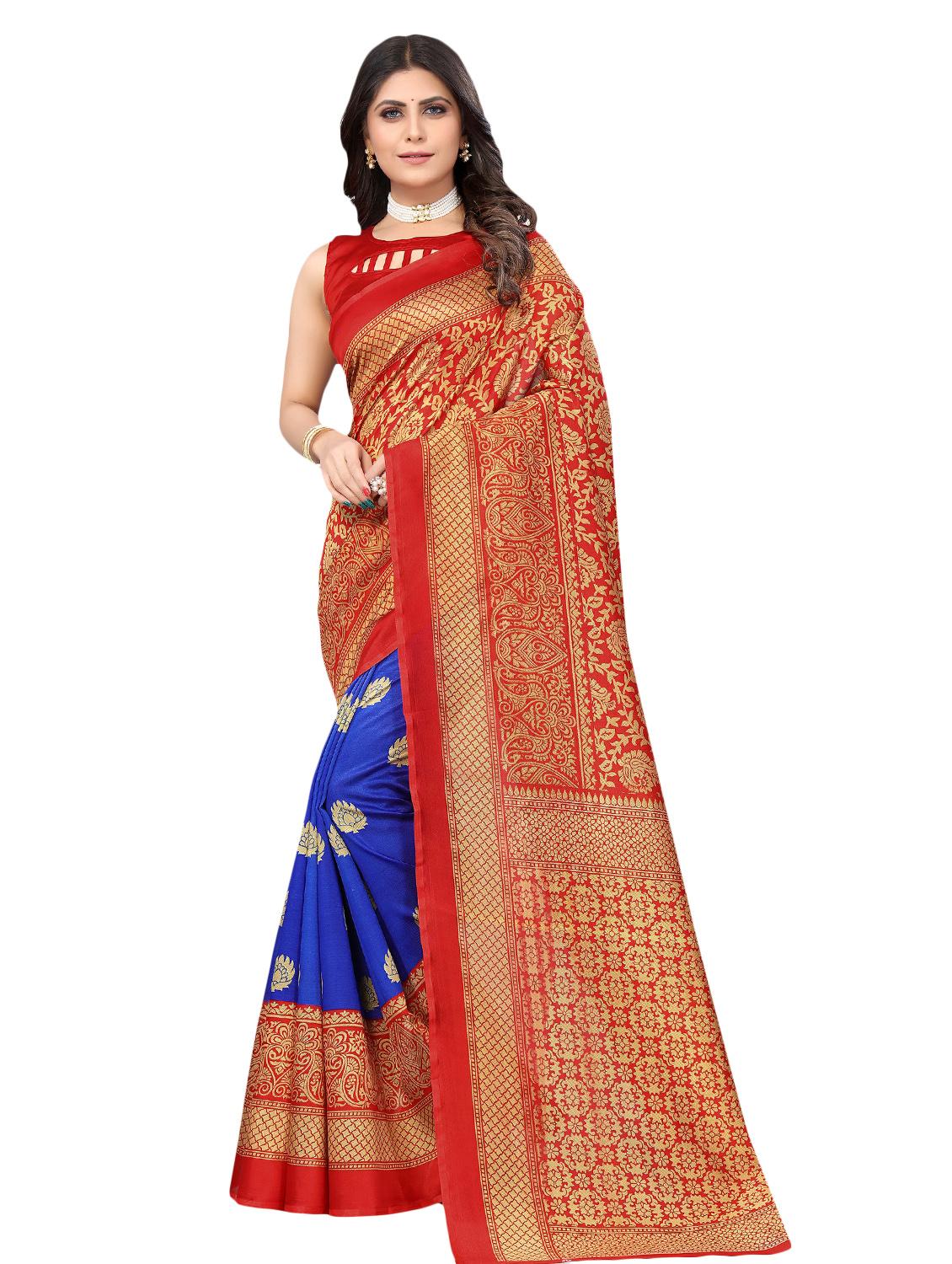 pack of 3 multi colored printed saree with blouse - 20875896 - Standard Image - 2