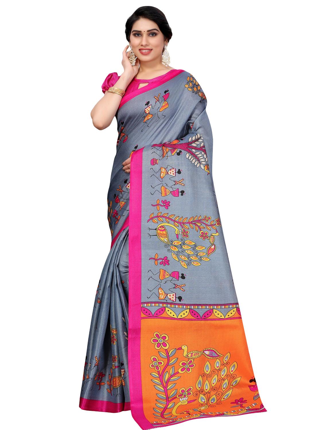 pack of 3 multi colored combo saree with blouse - 20875908 - Standard Image - 2