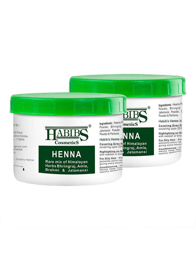 habibs natural henna mehndi powder enriched with bhringraj, amla, brahmi,jatamansi for natural hair coloring 100gm