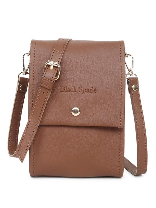 tan solid sling bag - 20876367 - Standard Image - 0