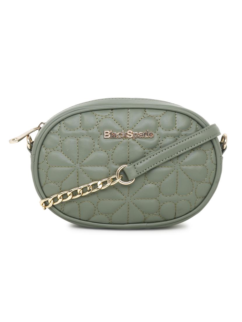 green textured sling bag - 20876376 -  Zoom Image - 0