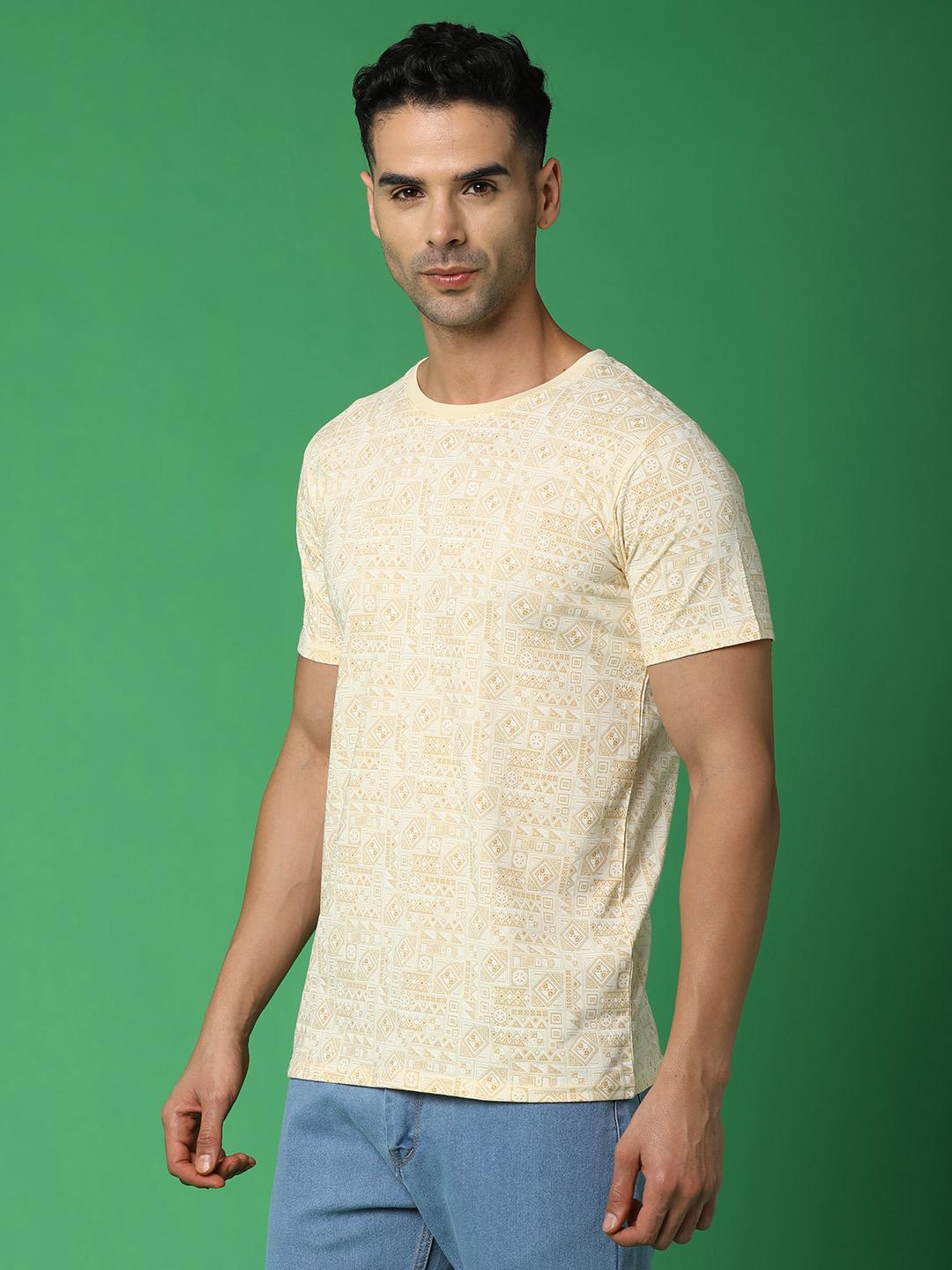 off white cotton front print tshirt - 20876438 - Standard Image - 2