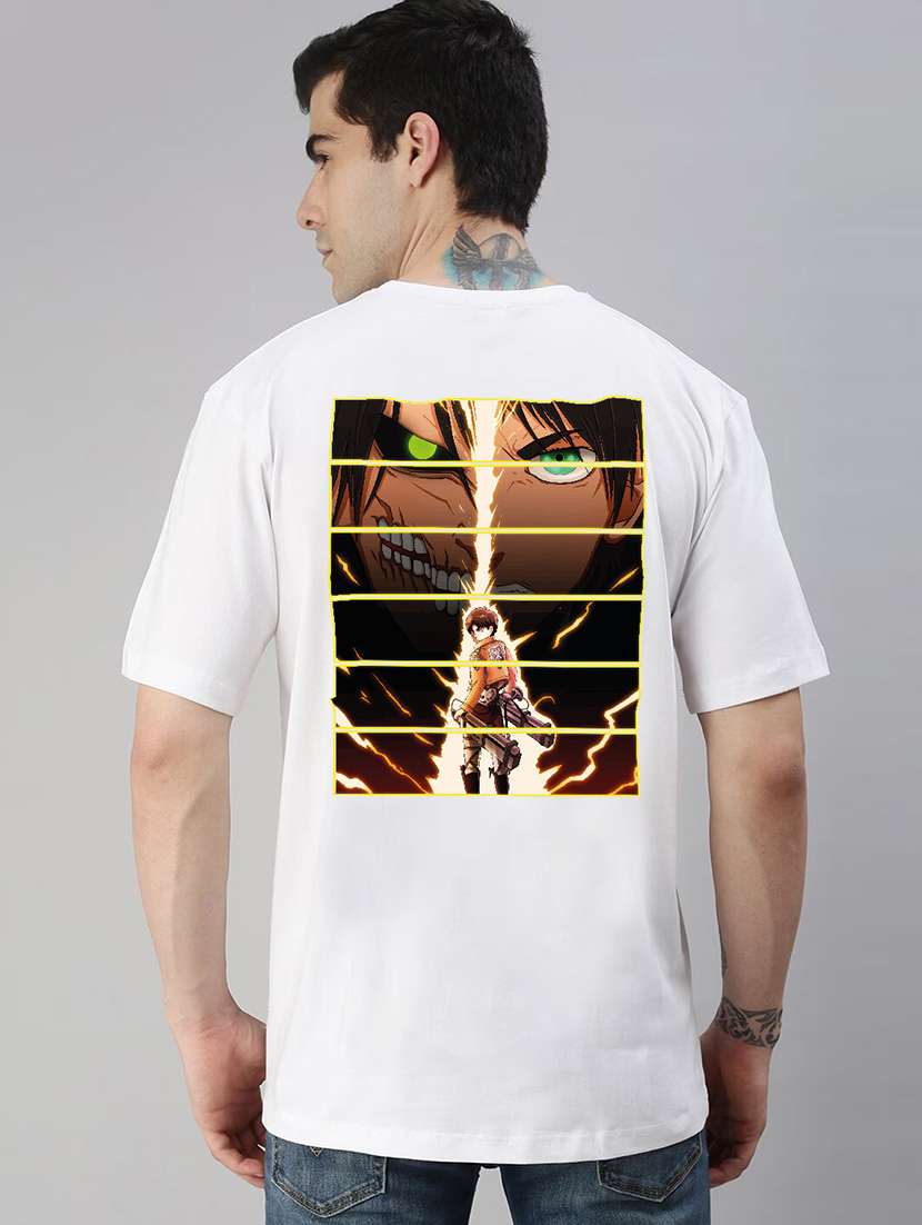 white cotton back front graphic print t-shirt - 20877026 -  Standard Image - 2