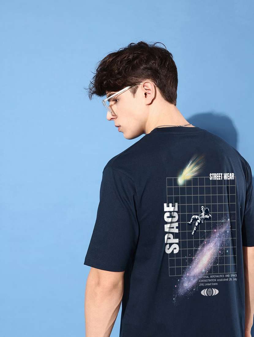 navy blue cotton blend t-shirt - 20877046 -  Standard Image - 2