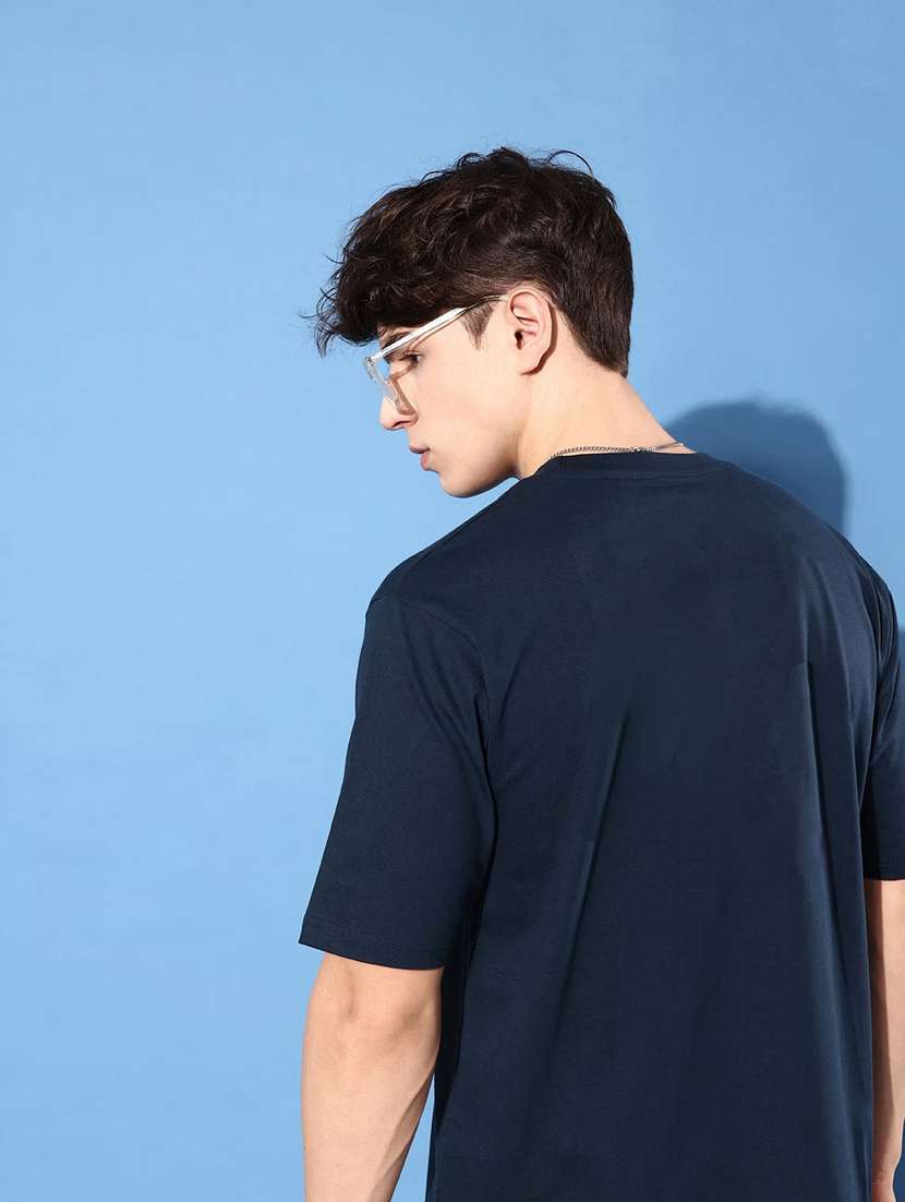 navy blue cotton blend t-shirt - 20877053 -  Standard Image - 2