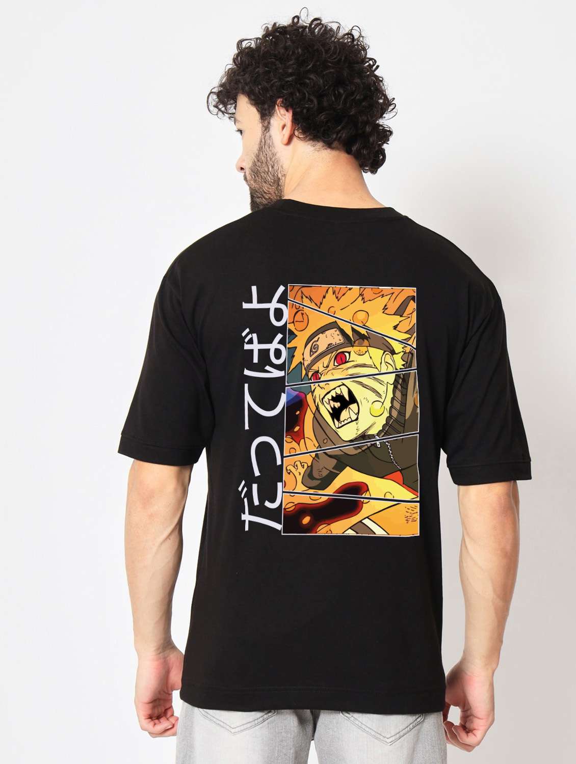 men round neck front & back print t-shirt - 20877055 -  Standard Image - 2