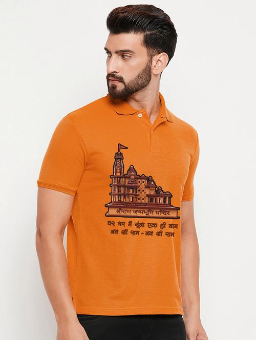 men printed short sleeve polo t-shirt - 20877700 -  Standard Image - 0