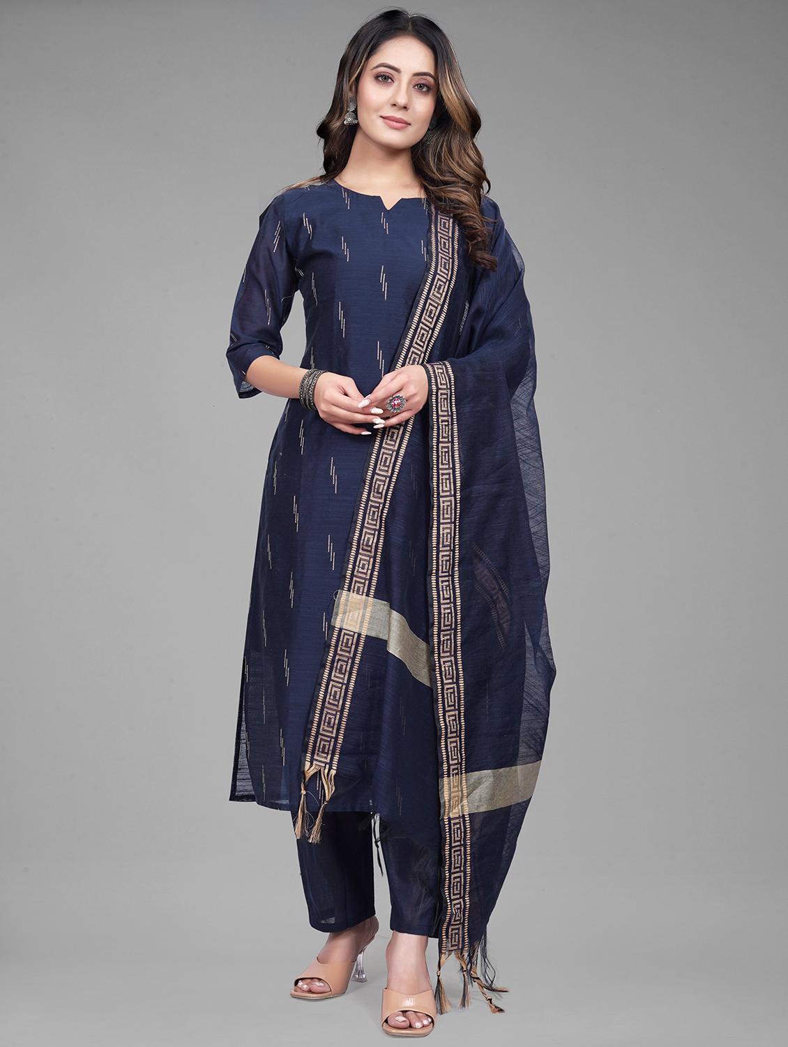 women blue kurta pant set with dupatta - 20878493 -  Zoom Image - 0