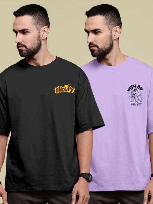 pack of 2 round neck combo t-shirt - 20878582 - Standard Image - 0