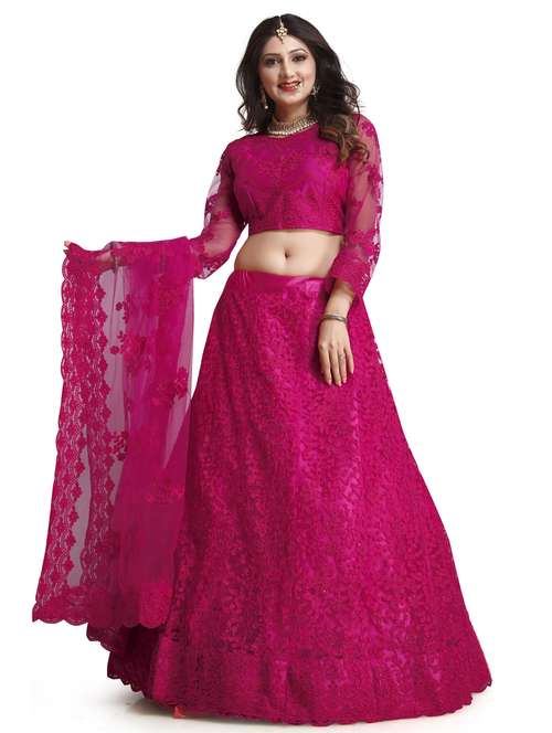 women embroidered lehenga choli with dupatta - 20878691 -  Standard Image - 0