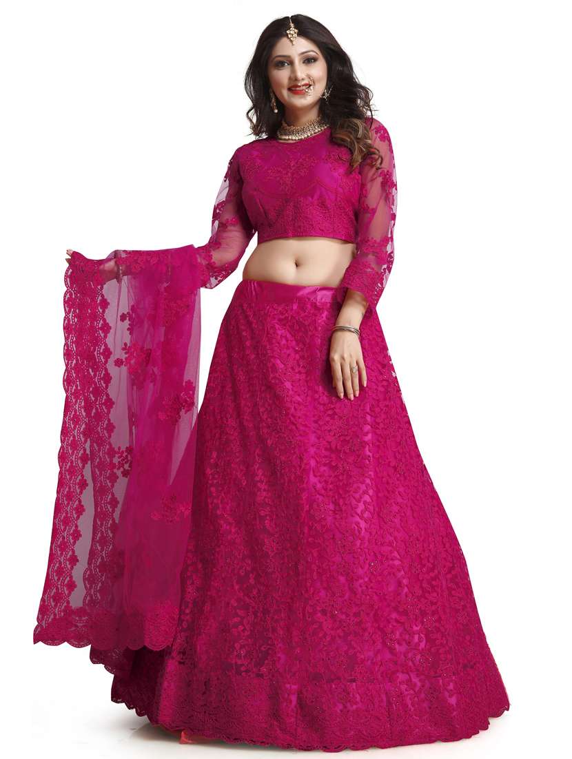 women embroidered lehenga choli with dupatta