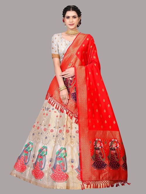 women zari work lehenga choli with dupatta - 20878697 - Standard Image - 0