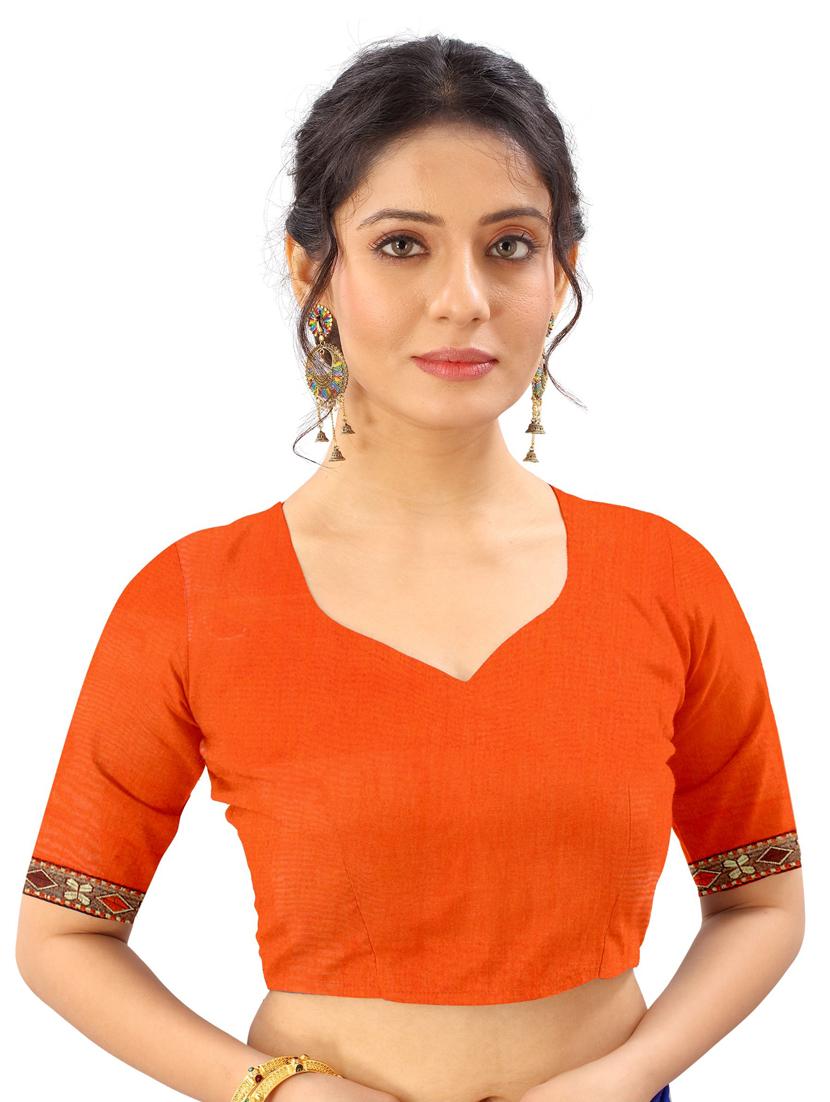 orange chiffon printed saree - 20878998 - Standard Image - 2