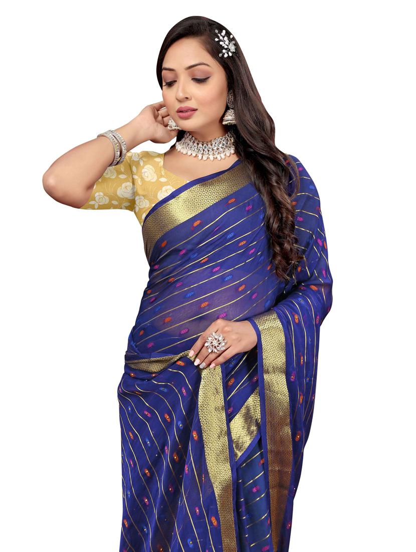 women self design bordered saree with blouse - 20879012 - Standard Image - 2