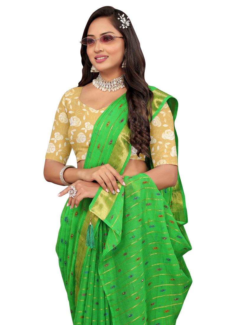 women self design bordered saree with blouse - 20879037 - Standard Image - 2