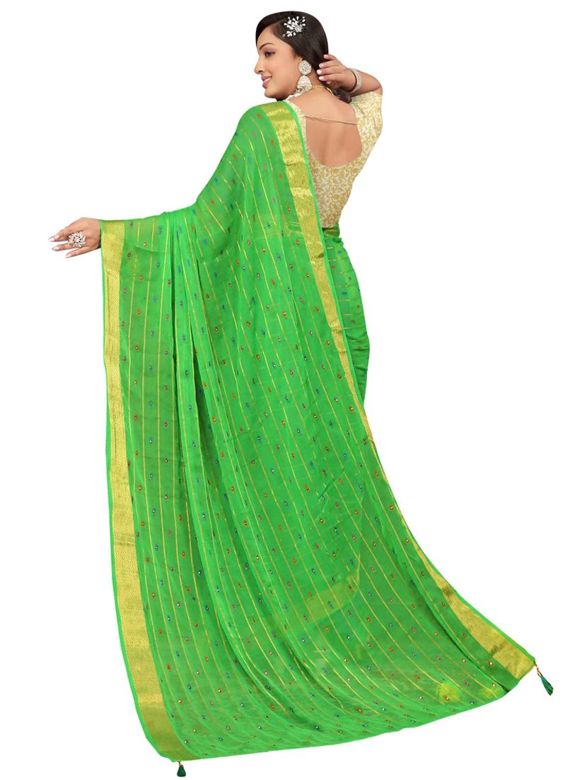 women zari bordered self design saree with blouse - 20879042 - Standard Image - 2