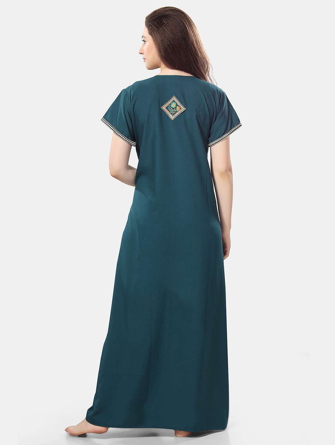 women teal round neck nighties - 20879206 -  Standard Image - 2